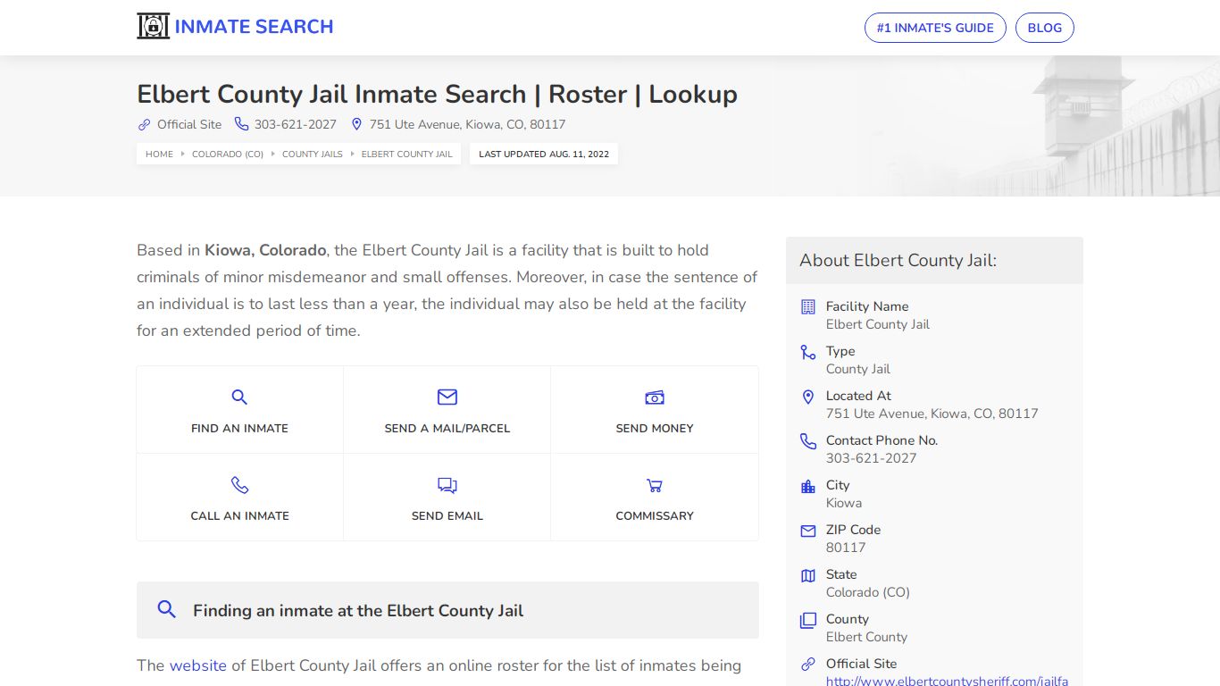 Elbert County Jail Inmate Search | Roster | Lookup